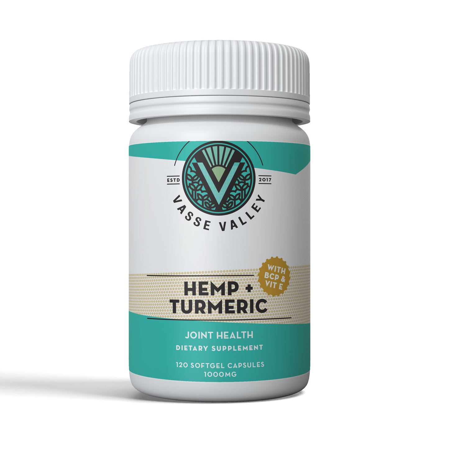 Hemp seed oil capsules with turmeric