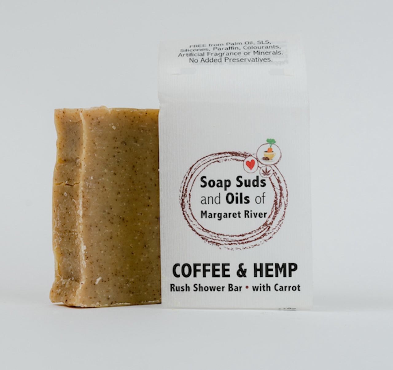 Coffee & Hemp Rush Shower Bar with Carrot