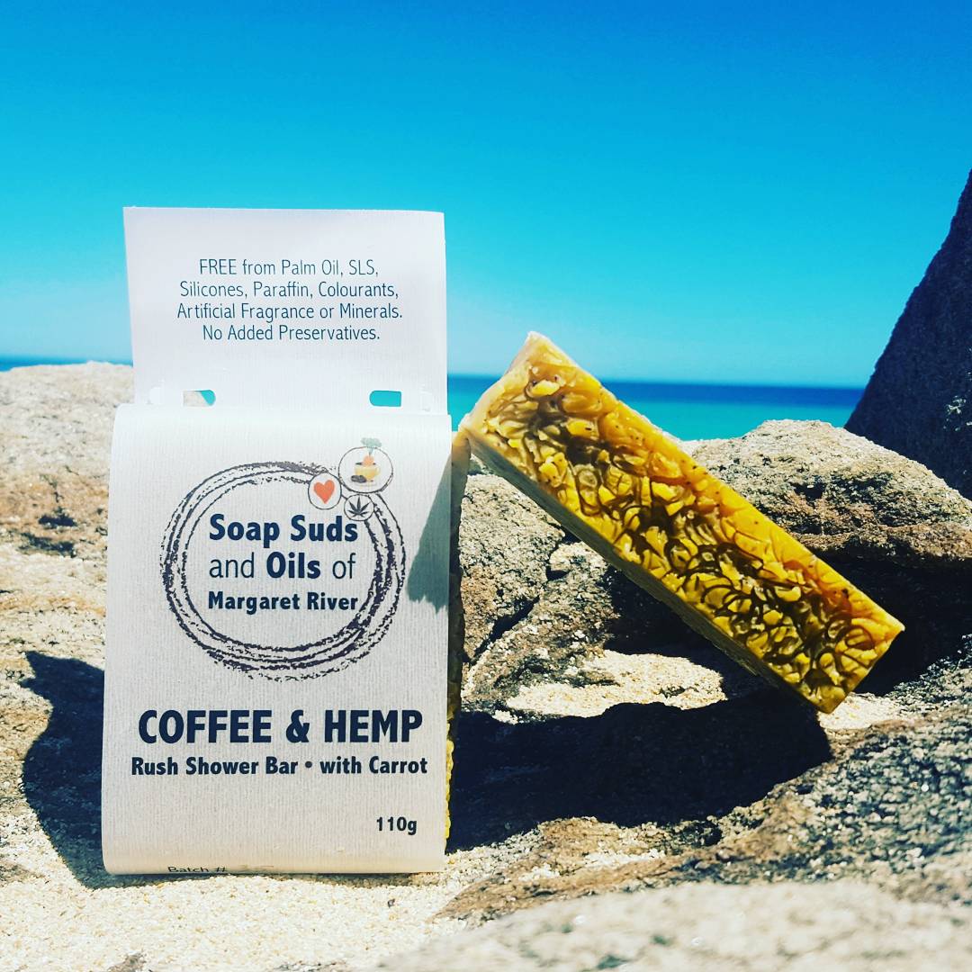 Coffee & Hemp Rush Shower Bar with Carrot